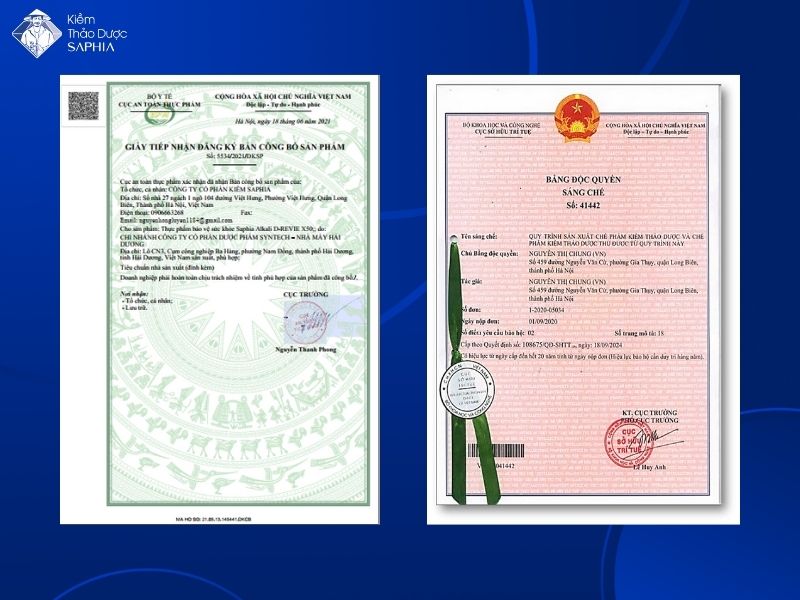 Công bố minh bạch các giấy tờ pháp lý kiên quan đến sản phẩm