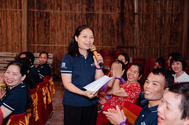 NPP Trần Thị Vui đại diện đội Kiềm Tím chia sẻ ý nghĩa về tên đội