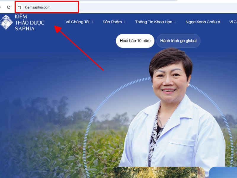Website chính của công ty Kiềm thảo dược Saphia