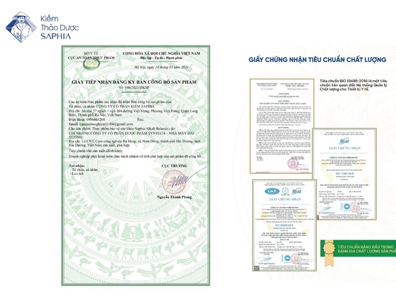 Công bố kết quả kiểm nghiệm sản phẩm của Kiềm thảo dược an toàn, không độc hại