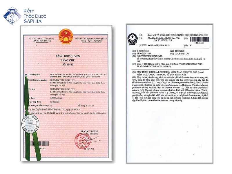 Sáng chế được bảo hộ bởi cục sở hữu trí tuệ 
