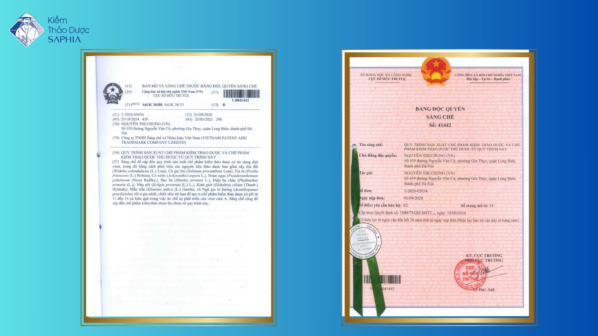 Kiềm Saphia nhận bằng độc quyền sáng chế, dấu ấn tự hào của người Việt