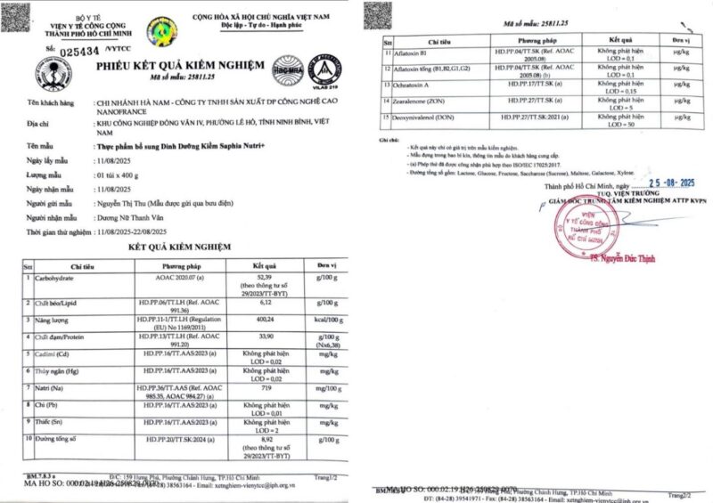 Phieu Ket Qua Kiem Nghiem