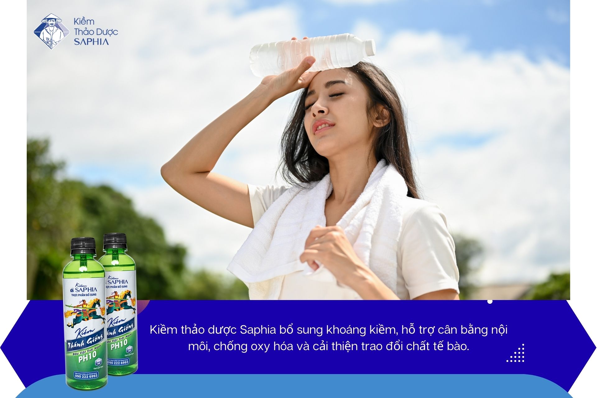 Kiềm thảo dược Saphia hỗ trợ gì khi say nắng, say nóng?